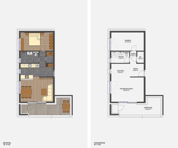 2-Zimmer Terrassenwohnung in Göfis
