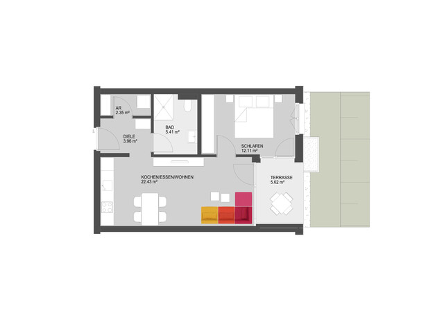 Einziehen und ankommen: 2-Zi-Wohnung mit Garten