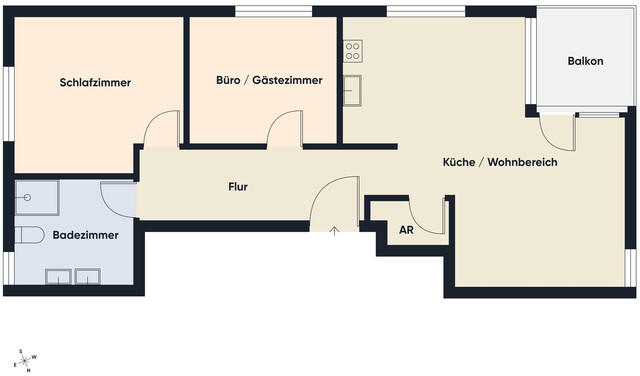 Helle, komfortable Dachgeschosswohnung in Bregenz mit 3 Zimmern und bester Infrastruktur