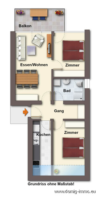 Schöne 3 Zimmer Wohnung mit Unterstellplatz in Dornbirn/Markt zu vermieten! TOP 6