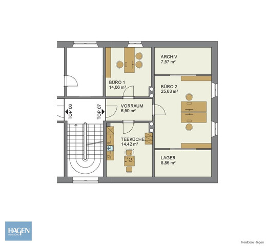 Office am Schlossplatz - Historisches Bürogebäude im Altstadtkern von Hohenems! Büro/Praxis Top 7
