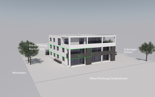 Neubau 3 Zi. Wohnung mit Terrasse und Extras in Top-Lage - OG