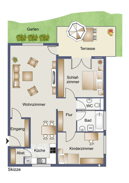 Charmante 3-Zimmer-Wohnung mit großzügigem Balkon in Nofels