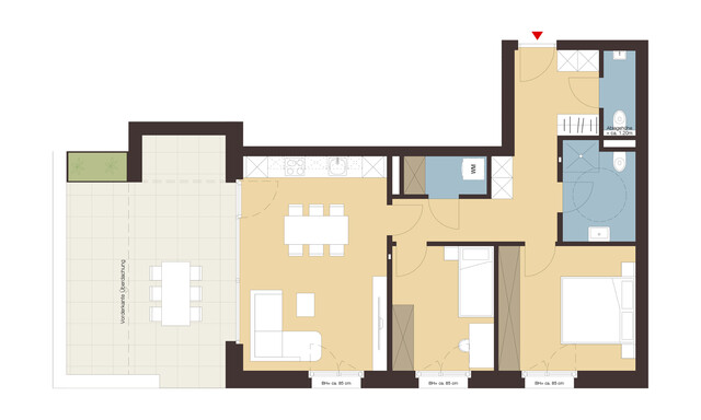 3-Zimmer Terrassenwohnung | A01