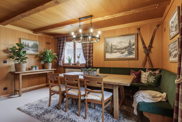Entzückendes Ferienhaus im Bregenzerwald. Paradies im Grünen mit riesigem Garten, 2 Sonnenterassen und direkte Nähe zum Lift.