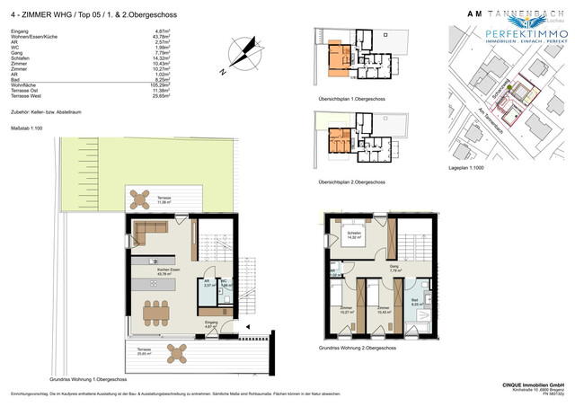 Wohnen wie im eigenen Haus: lichtdurchflutet, geräumig und Dachterrasse