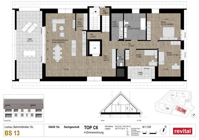 Dachgeschosswohnung mit Fernblick - Wohnen am Funkenweg - Ruhelage im Zentrum - Seenähe - Top C6