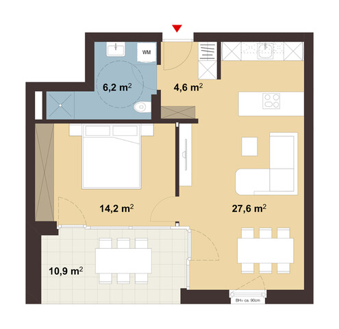 2-Zimmer-Gartenwohnung | B02