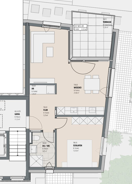 Schöne 2-Zimmer-Terrassenwohnung in Zentrumsnähe in Götzis zu vermieten