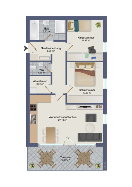 Neuwertige 3-Zimmer-Wohnung in Dornbirn (Mühlebach) mit herrlichen Aussichten!