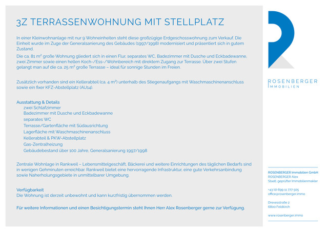 3-ZIMMER-EG-WOHNUNG MIT TERRASSE UND AUSSENSTELLPLATZ