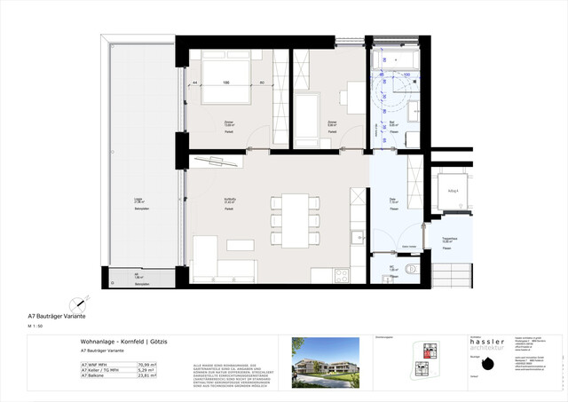 3-Zimmer-Terrassenwohnung in Götzis - Ruhelage / Top A7