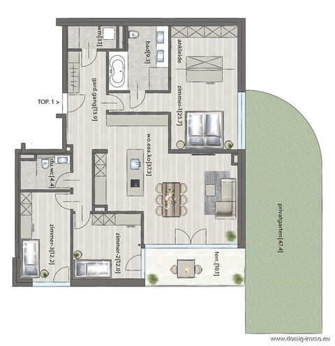 provisionsfrei: Hochwertige 4-Zimmer-Wohnungen mit Topausstattung | Haus 3 - TOP 1