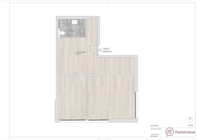 Erstklassige Bürofläche: modernes Arbeiten im neuen Geschäfts- und Wohnhaus "Poststrasse" in Hard