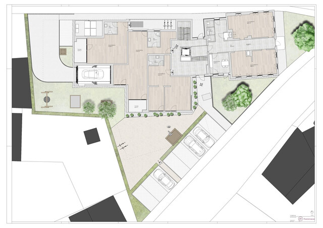 Erstklassige Bürofläche: modernes Arbeiten im neuen Geschäfts- und Wohnhaus "Poststrasse" in Hard