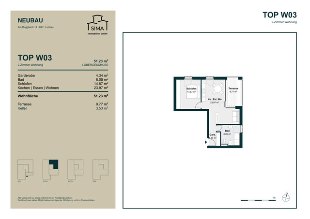 Neubau am Bodensee: 2-Zimmer-Wohnung in exklusiver Kleinwohnanlage - Wohnbauförderung möglich