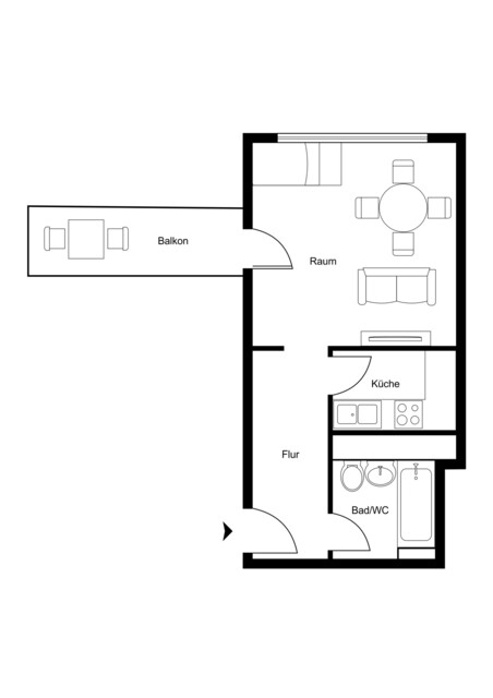 Kompakte 1-Zimmer-Wohnung – Perfekt als Kapitalanlage oder zur Eigennutzung
