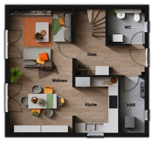 Ländliches Einfamilienhaus mit großem Garten und moderner Ausstattung! Haus 2
