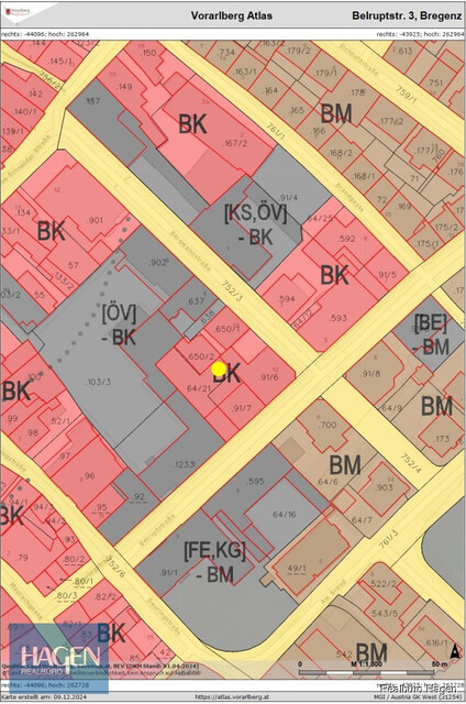 Urbanes Wohnen im Zentrum von Bregenz: 2-Zimmer-Wohnung mit Parkplatzwippe