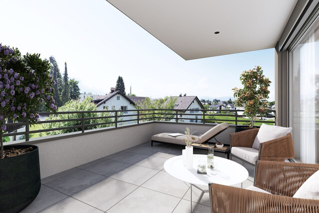 Sonnendurchflutete 3-Zimmer-Wohnung mit großer Terrasse und Weitblick