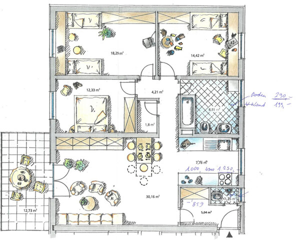 Wohnen in Seenähe: 4-Zimmer-Wohnung mit über 100m²-Wohnfläche und großem Balkon!