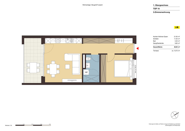 2-Zimmer Terrassenwohnung | Top 14