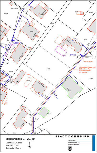 Attraktives Baugrundstück in zentraler Wohnlage von Dornbirn