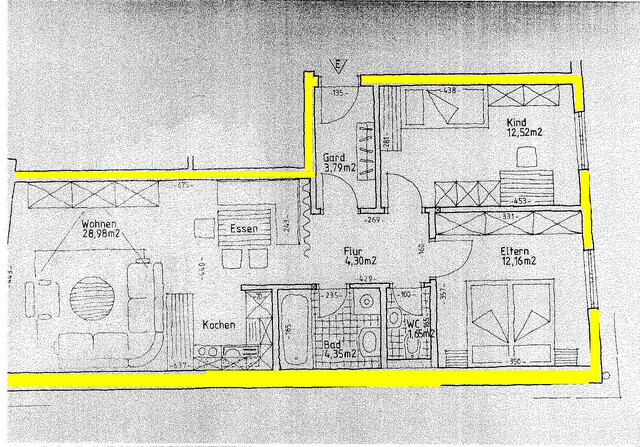 "ohne Provision" 3 Zimmer Wohnung in zentraler Lage