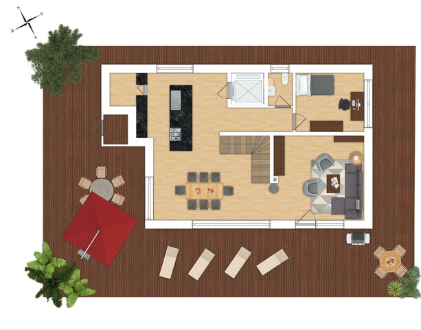 Penthouse mit riesiger Dachterrrasse