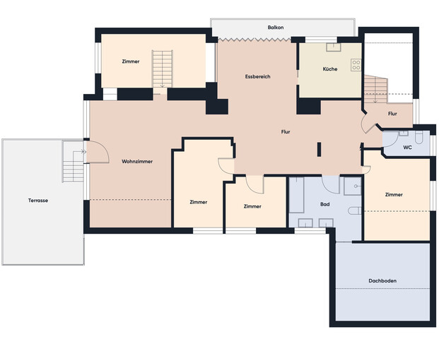 Große Dachgeschosswohnung in schöner, ruhiger Lage