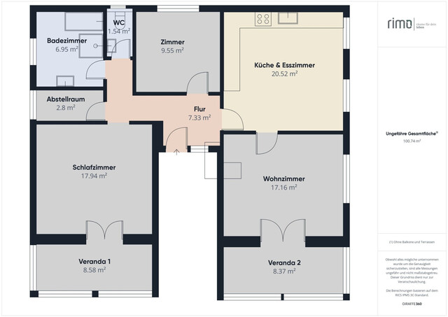 Großzügige 3,5-Zimmer-Etagenwohnung mit Garten, Loggien und Gartenhaus in Lustenau!