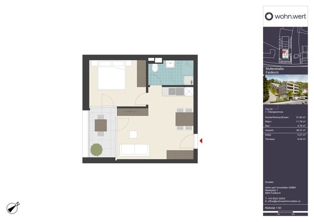 Wohnanlage "Hillside" - kleine aber feine 2-Zimmerwohnung - Top 04