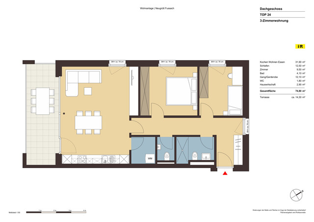 3-Zimmer Dachgeschosswohnung | Top 24