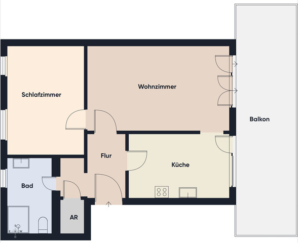2-Zimmer-Dachgeschosswohnung mit großer Terrasse im Herzen von Lustenau