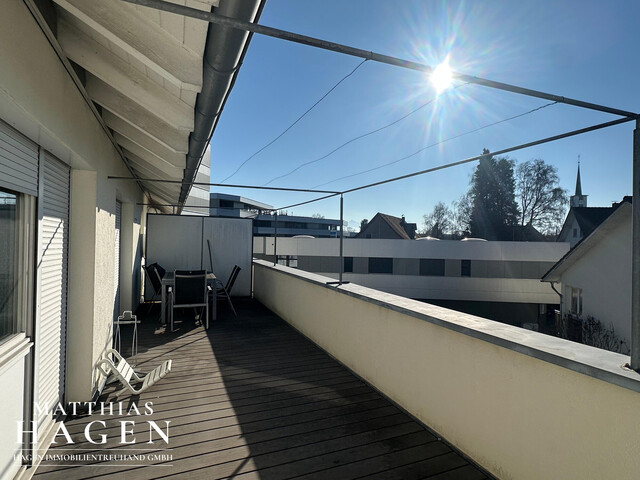 2-Zimmer-Dachgeschosswohnung mit großer Terrasse im Herzen von Lustenau