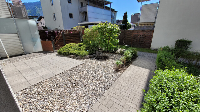 Teilmöblierte Grenznahe 1 Zimmer Garten Wohnung 