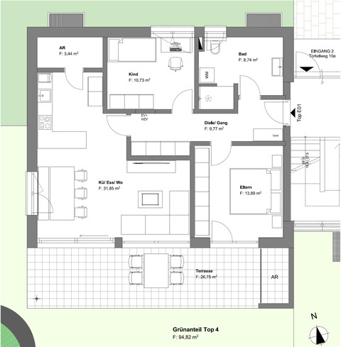3-Zimmer Gartenwohnung in schöner und ruhiger Lage