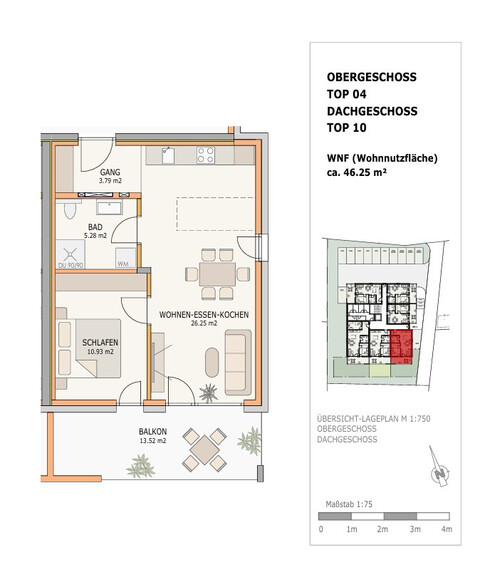 2-Zimmer Dachgeschosswohnung in Fußach – Südwest-Balkon | 46,25 m² | mit Wohnbauförderung | Top 10