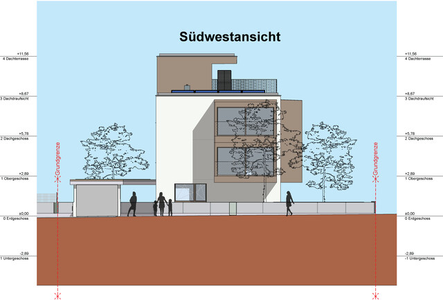 Top 4 Neubauwohnung mit Tiefgarage, Balkon und Dachterrasse