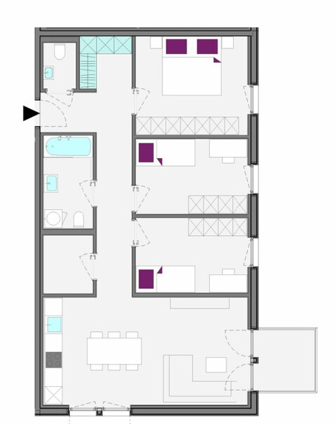 Geräumige 4 Zimmer-Wohnung mit Balkon, Abstellraum, und TG  in Top-Lage!