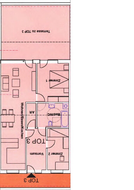 Satteins: Moderne 3-Zimmer-Wohnung mit großer, überdachter Terrasse und 3 Tiefgaragenplätzen – Raum und Qualität zum Wohlfühlen!