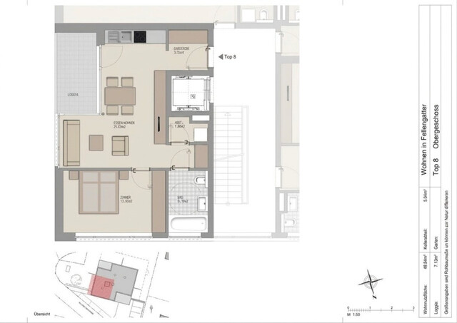 Schöne neuwertige 2-Zimmer-Wohnung in Frastanz - Fellengattner mit Loggia