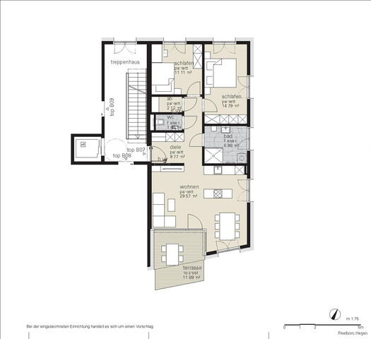 Neubau im Zentrum - Top B.07
3-Zimmerwohnung im 2. OG
WOHNBAUFÖRDERUNG