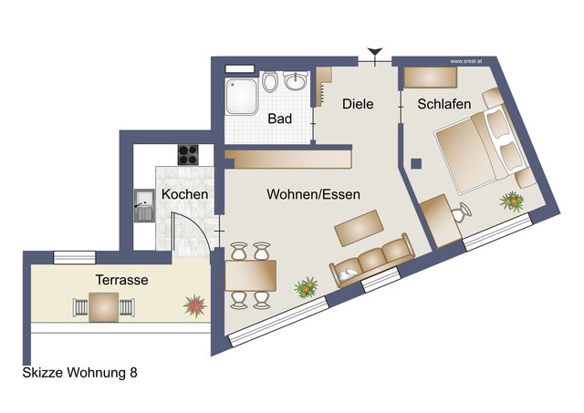 Moderne 2-Zimmer-Wohnung im Zentrum von Götzis