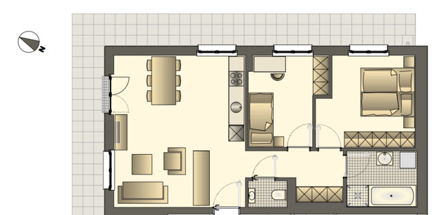 "ohne Provision" moderne  3 Zimmer Terrassenwohnung 