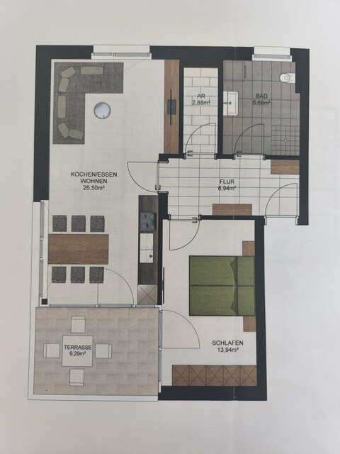 Schöne 2-Zimmer Wohnung in Nofels zu vermieten