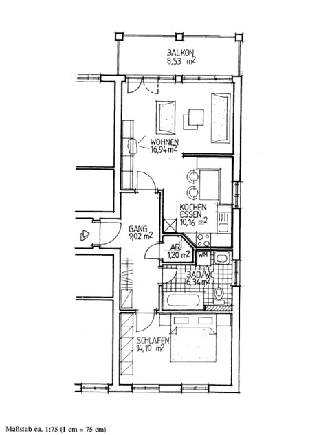 "ohne Provision" helle 2 Zimmer Terrassenwohnung in ruhiger Lage