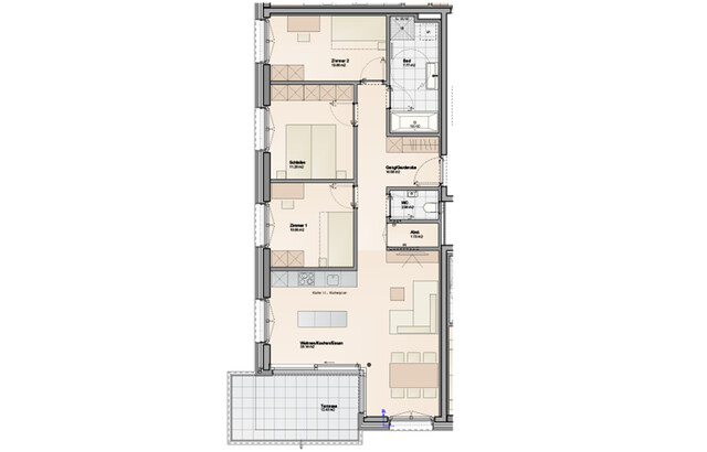 Perfekt aufgeteilte 4-Zimmer Dachgeschosswohnung (Top C12)
