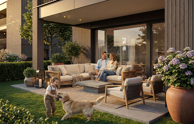 Sonnenverwöhnte 4-Zimmer Gartenwohnung mit viel Grün (Top B01)