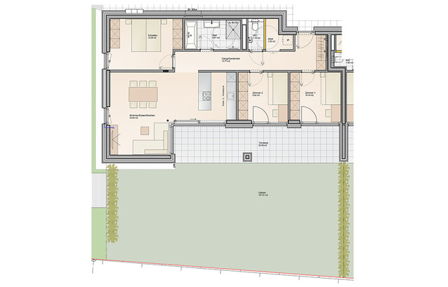 Sonnenverwöhnte 4-Zimmer Gartenwohnung mit viel Grün (Top B01)